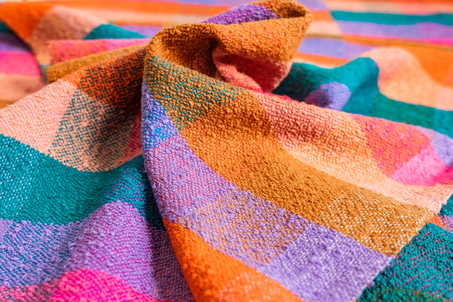 Lilac Colorblock Tea Towel